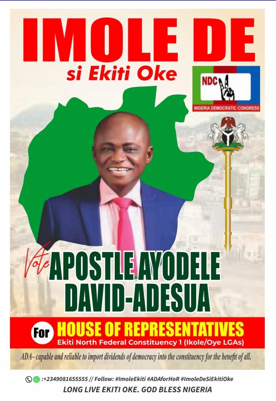 Apostle Ayodele David-Adesua for House of Representatives